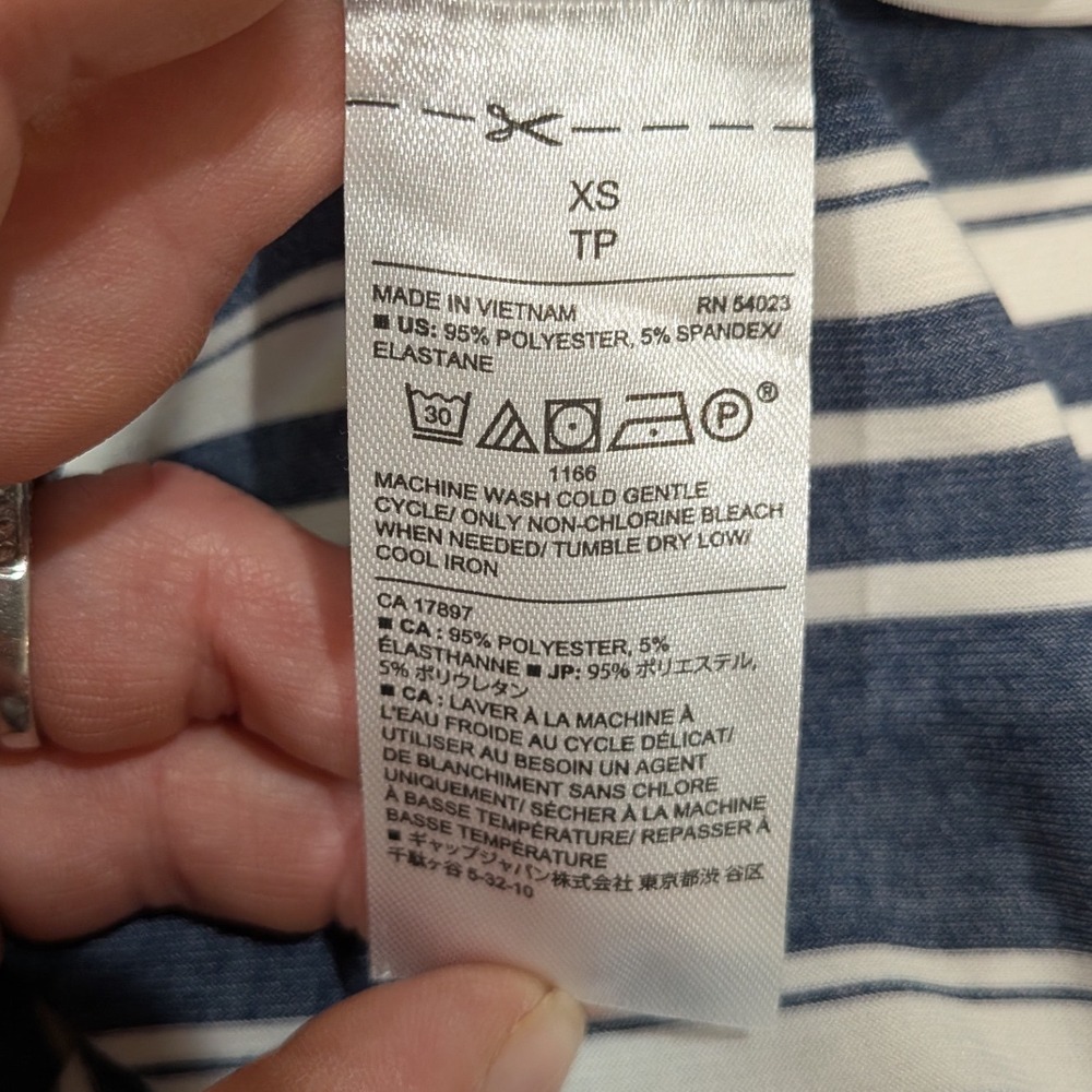 Banana Republic Womens Maxi Dress XS Black White‎ Stripe Strapless Vacation - Picture 8 of 10
